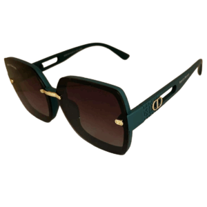 Stylish Turquoise Full Rim with Black lens Square Sheet Sunglasses for Women