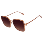 Cliqlens kevin bacon square metal golden brown sunglasses for women