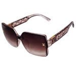 Cliqlens Kevin Bacon Brown square sheet bold sunglasses for women