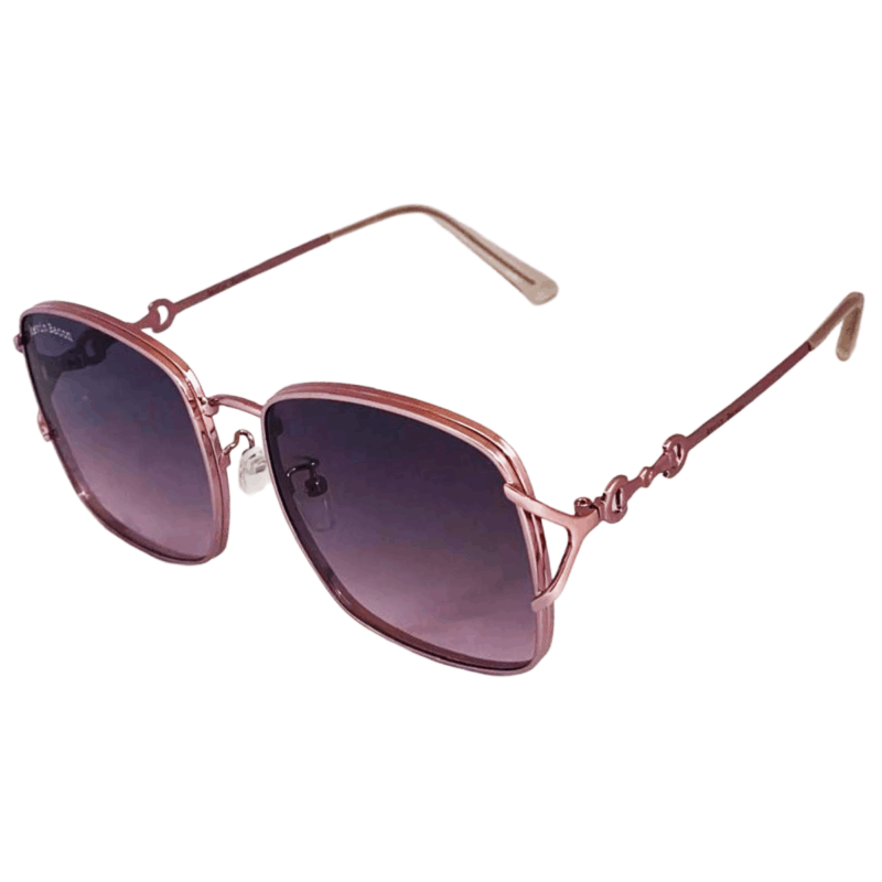 cliqlens kevin bacon square metal pink and purple sunglasses for women
