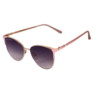cliqlens kevin bacon cat eye metal pink and golden sunglasses for women