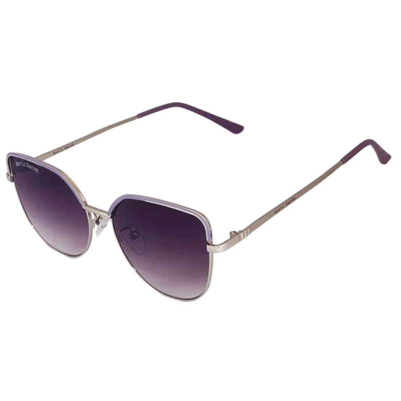 Cliqlens kevin Bacon Cat eye purple metal sunglasses for women