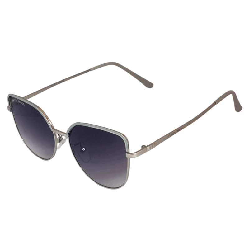 Cliqlens Kevin bacon cat eye grey metal sunglasses for women