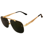 Cliqlens kevin bacon square half rim golden sunglasses for men and women
