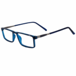 trendy Navy blue Strips rectangle sheet eyeglasses for men and women