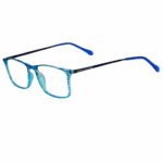 trendy blue strips square sheet eeyeglasses for men and women