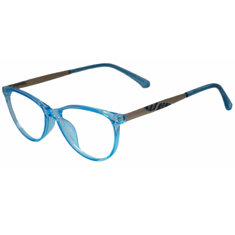 cliqlens blue ocean light blue sheet cat eye eyeglasses for women