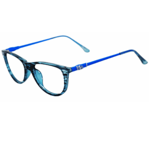 trendy cliqlens blue ocean blue strips cat eye eyeglasses for women