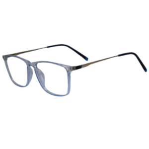 trendy square light blue eyeglasses for men and women
