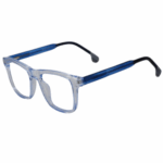 trendy light blue thick sheet eyeglasses for men and women