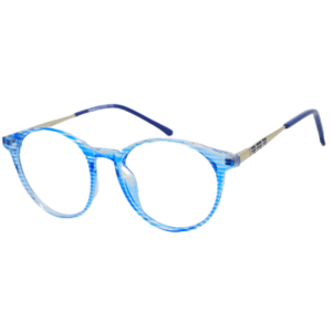 Cliqlens Studio Full Rim Blue strips Round sheet eyeglasses for Men and Women