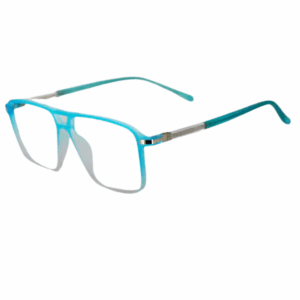 Trendy Blue Square Sheet Eyeglasses for Men & Women