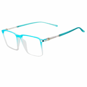 Trendy Blue Square Sheet Eyeglasses for Men & Women