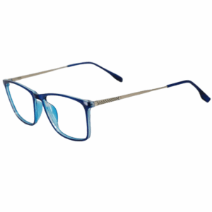 Trendy Blue Square Sheet Eyeglasses for Men & Women