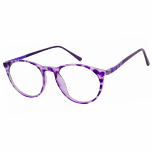 Cliqlens Full Rim Purple Leopard Round sheet eyeglasses for Men and Women