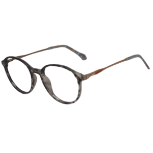 Cliqlens Full Rim White Leopard Round sheet eyeglasses for Men and Women