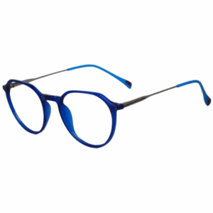 Cliqlens Full Rim Blue Round Sheet Eyeglasses for Men and Women