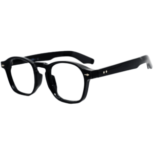 JackBerry Full Rim Black Round Sheet Eyeglasses for Men and Women
