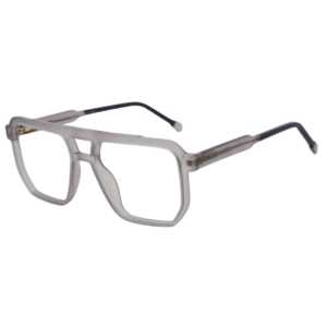 Cliqlens Studio Full Rim Grey Square double bar sheet eyeglasses for men and Women